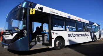 Bus autónomo. / Foto. AFP