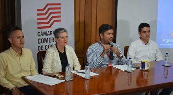 César Claro, Claudia Sánchez, Sergio Castillo y Bolívar Monroy, promotores de ACAIRegión Cúcuta 2023. / Foto Cortesía