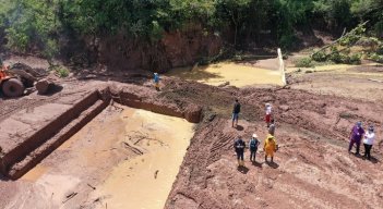 Zona de la emergencia del río El Tarrita, en Ábrego./Foto cortesía