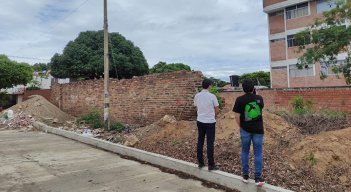 La obra, que se llevó a cabo hace dos meses, quedó inconclusa