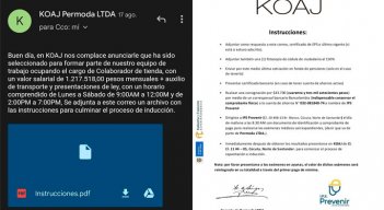 En Colombia estafan a las personas mediante convocatorias falsas de empleo.
