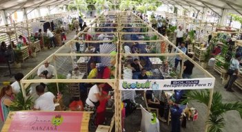 Set principal de la Feria Bioexpo 2023 que se lleva a cabo en la Biblioteca Pública Julio Pérez Ferrero./Foto cortesía