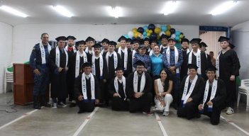 Con toga, birrete y estolas se graduaron los monitores del centro penitenciario de Cúcuta.