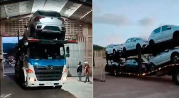 Se trató de la primera ‘niñera’ que cruzó la frontera con siete autos, después de alrededor de 10 años sin que se hicieran este tipo de exportaciones. 
