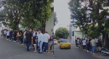 Largas filas por el soat