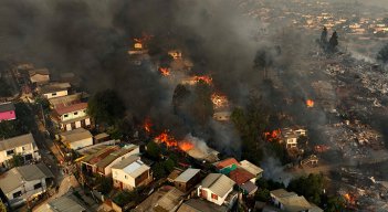 Incendio en Chile. 