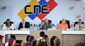 Elvis Amoroso, presidente del Consejo Nacional Electora de Venezuela (CNE)