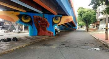 Los murales en el puente de la Avenida 0 ya están listos. / Foto: Cortesía. 