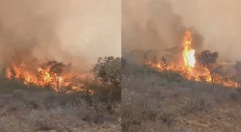 Reportan fuerte incendio en la vereda Guaduas de San Cayetano.