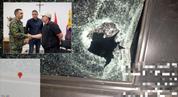 La camioneta recibió varios impactos de bala en el parabrisas y el lateral izquierdo.