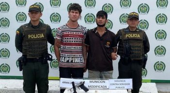 Jairo Alonso y Andrés Navarro Torrado fueron capturados en el barrio Tacaloa, de Ocaña.