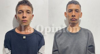 Yander García y Danilo Rivera fueron capturados después de que presuntamente cometieran un robo.