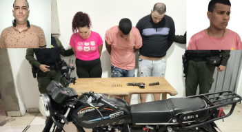Adelfo Durán y Rosward González fueron capturados por porte ilegal de armas y receptación. La mujer quedó en libertad.