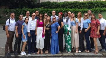 Estudiantes y profesores del Doctorado en Ciencias de la Educación durante la misión académica en la Pontificia Universidad Católica de Río de Janeiro, en Brasil.