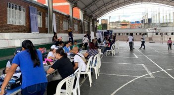 Durante tres días se desarrolló la brigada de atención para personas migrantes. / Foto: Nicolás Mojica.