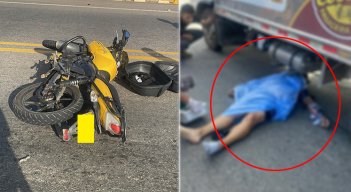 Accidente en moto