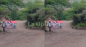 Bandera del Eln en Tucunaré, Cúcuta