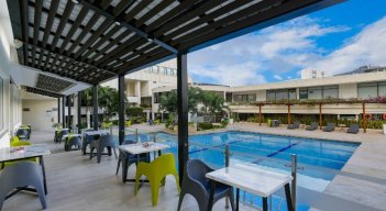 La hermosa piscina del Hotel Casino Internacional con una temperatura en su agua de 24 grados./Foto cortesía