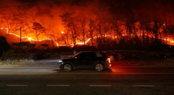 Incendios en Corea del Sur. Foto tomada de redes sociales