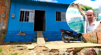 En el techo de la habitación, donde la bala perdida mató a Juan de Jesús Balaguera, aún está la huella de ese fatídico día./ Foto La Opinión