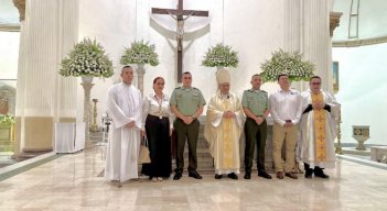 La ceremonia litúrgica sirvió además para exaltar la entrega y disciplina de los policías./Foto cortesía