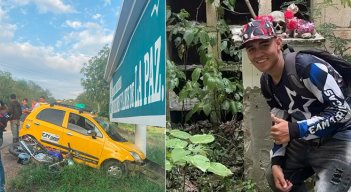 Elkin murió en el sitio. Tiempo atrás se tomó una foto ante un cráneo, en un cementerio./ Foto Cortesía