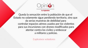Editorial, Explosivos voladores. 26 de mayo