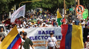 Así avanza la marcha en Cúcuta por la conmemoración del Día del Trabajador