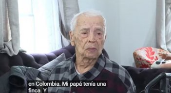 Luis Cano, hombre más longevo de EE.UU. Foto: captura de pantalla de un video en YouTube publicado por Telemundo 47. El Universal