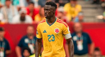 Dávinson Sánchez con la Selección Colombia. 
