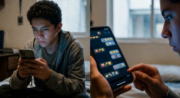 Lenguaje de jóvenes, emojis. Ilustraciones creadas con Gemini y ChatGpt