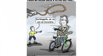 22-08-26 - Caricatura, Piden no dejar salir a Petro del país.