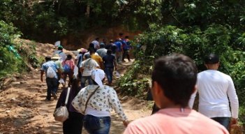 Llegan desplazados a la personería de Ocaña para entregar declaraciones del conflicto armado.