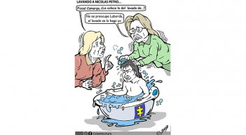 Lavando a Nicolás Petro