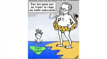 18-09-26 - Caricatura, Moción contra el ministro de Vivienda.