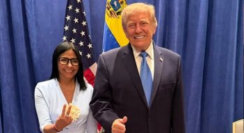 Delcy Rodríguez y Trump se reúnen por primera vez en Nueva York
