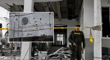 En imágenes: así quedó la estación de Policía de Los Patios tras el carro bomba. /La Opinión.