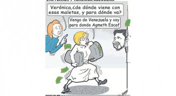 12-10-26 - Caricatura, Eva Ferrer y Verónica Alcocer.