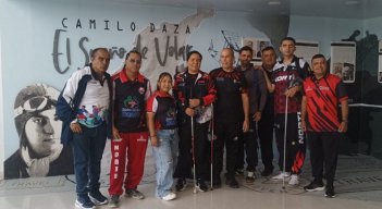 Esta es parte de la delegación de paratletismo que está en Medellín 