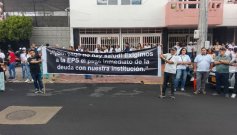 Los sindicatos les exigieron a las EPS y al mismo Gobierno que agilice los pagos a los Hospitales e IPS./Foto: Orlando Carvajal/La Opinión